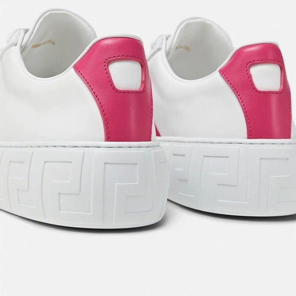 Versace GRECA SNEAKERS pink and White does NWT Shoes - Picture 3 of 8
